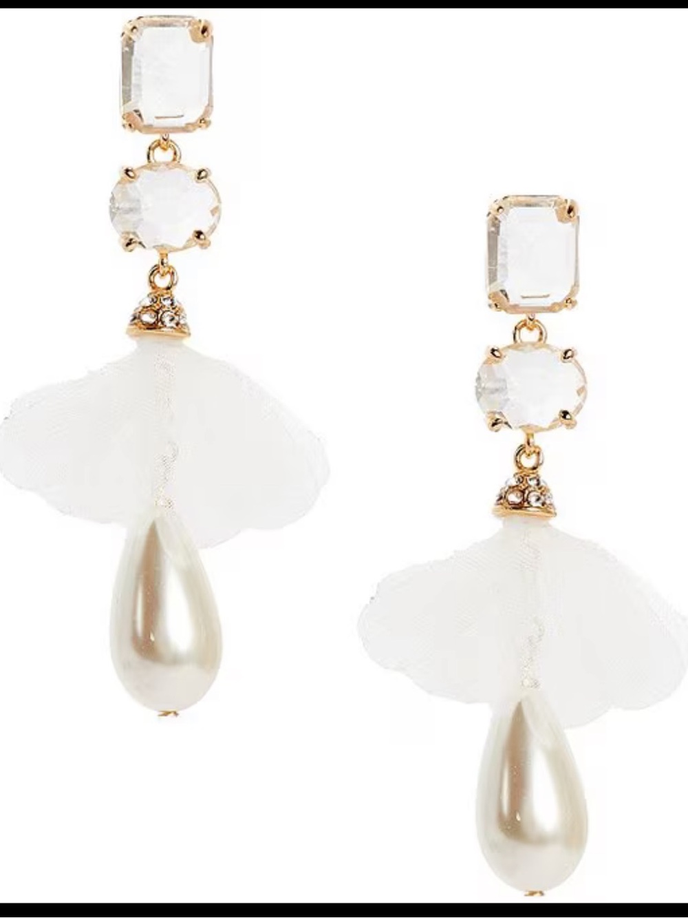 Southern Living × Borrowed & Blue Faceted Stone Flower Pearl Drop
Earrings